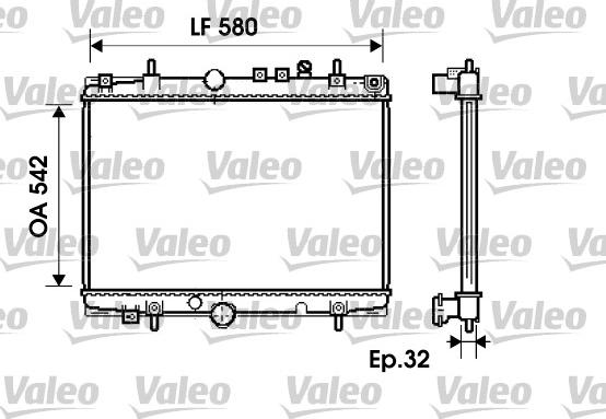 Valeo 734279 - Radiateur, refroidissement du moteur cwaw.fr