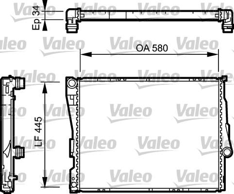 Valeo 734275 - Radiateur, refroidissement du moteur cwaw.fr