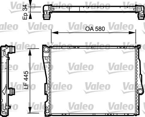 Valeo 734276 - Radiateur, refroidissement du moteur cwaw.fr