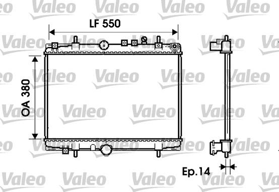 Valeo 734278 - Radiateur, refroidissement du moteur cwaw.fr