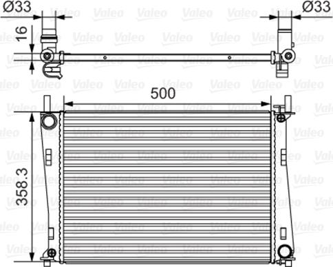 Valeo 734273 - Radiateur, refroidissement du moteur cwaw.fr