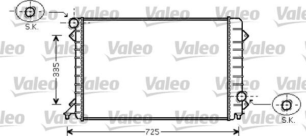 Valeo 734754 - Radiateur, refroidissement du moteur cwaw.fr