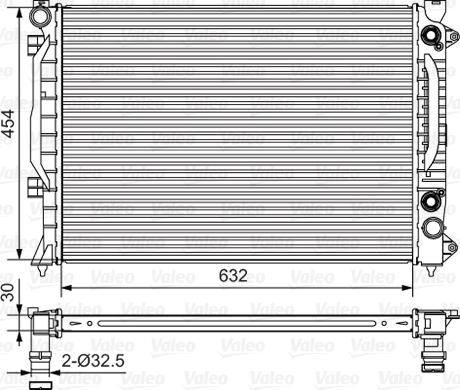 Valeo 734753 - Radiateur, refroidissement du moteur cwaw.fr