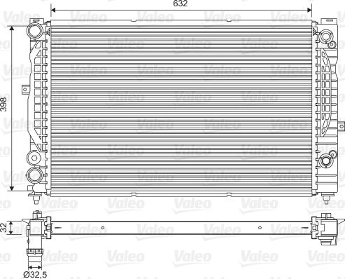 Valeo 734752 - Radiateur, refroidissement du moteur cwaw.fr