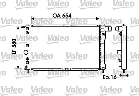 Valeo 734765 - Radiateur, refroidissement du moteur cwaw.fr