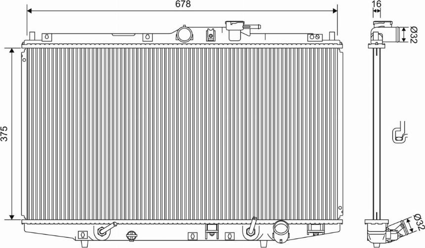 Valeo 734717 - Radiateur, refroidissement du moteur cwaw.fr