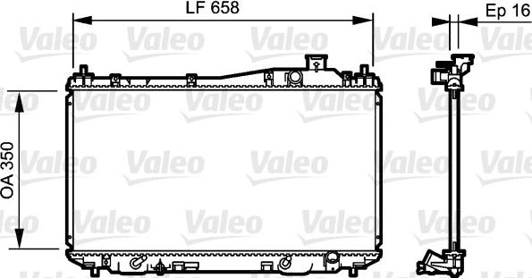 Valeo 734723 - Radiateur, refroidissement du moteur cwaw.fr