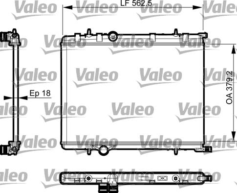 Valeo 735496 - Radiateur, refroidissement du moteur cwaw.fr