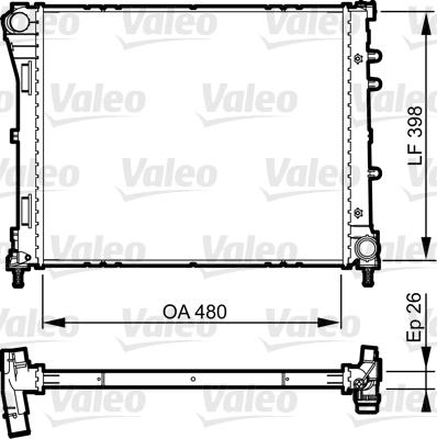 Valeo 735498 - Radiateur, refroidissement du moteur cwaw.fr