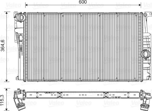 Valeo 735454 - Radiateur, refroidissement du moteur cwaw.fr