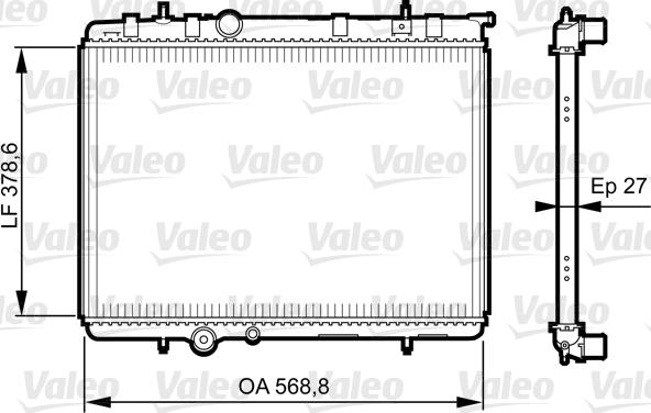 Valeo 735598 - Radiateur, refroidissement du moteur cwaw.fr