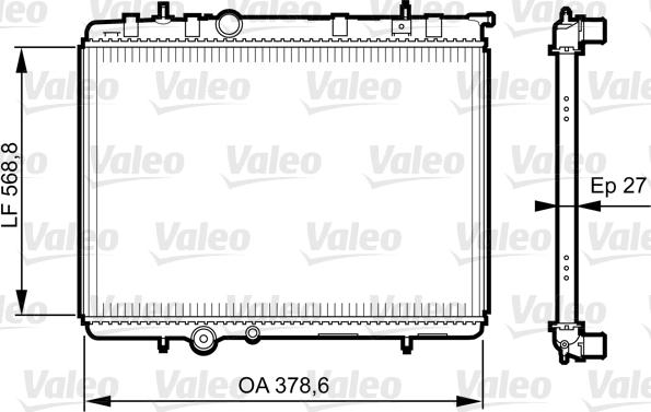 Valeo 735597 - Radiateur, refroidissement du moteur cwaw.fr