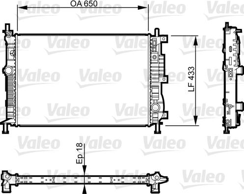 Valeo 735555 - Radiateur, refroidissement du moteur cwaw.fr