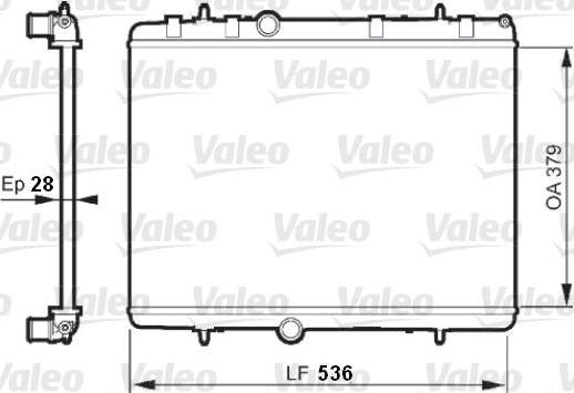 Valeo 735608 - Radiateur, refroidissement du moteur cwaw.fr