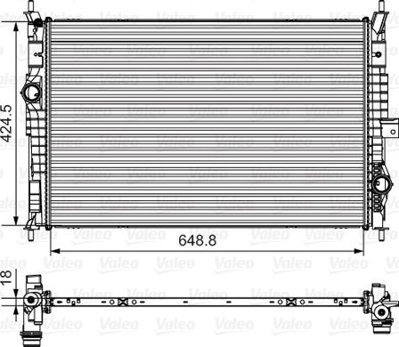 Valeo 735632 - Radiateur, refroidissement du moteur cwaw.fr