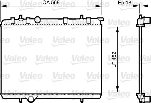 Valeo 735090 - Radiateur, refroidissement du moteur cwaw.fr