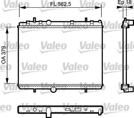 Valeo 735091 - Radiateur, refroidissement du moteur cwaw.fr