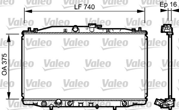 Valeo 735050 - Radiateur, refroidissement du moteur cwaw.fr