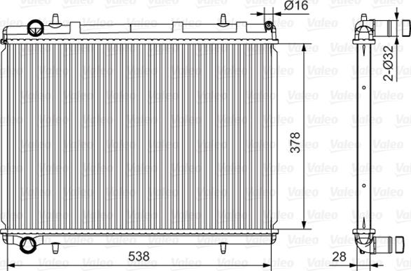 Valeo 735117 - Radiateur, refroidissement du moteur cwaw.fr