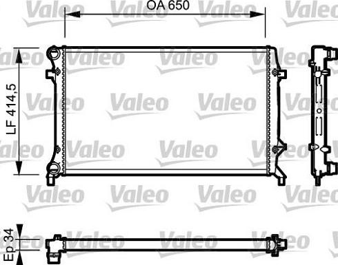 Valeo 735120 - Radiateur, refroidissement du moteur cwaw.fr