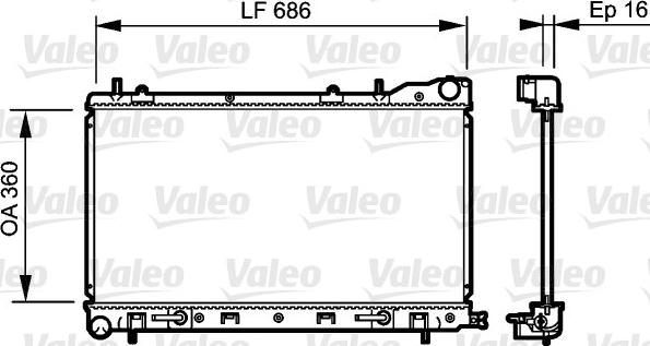 Valeo 735210 - Radiateur, refroidissement du moteur cwaw.fr