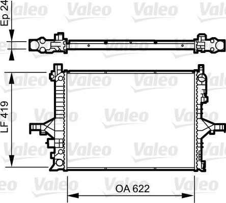 Valeo 735237 - Radiateur, refroidissement du moteur cwaw.fr