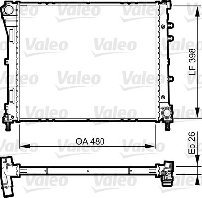 Valeo 735273 - Radiateur, refroidissement du moteur cwaw.fr