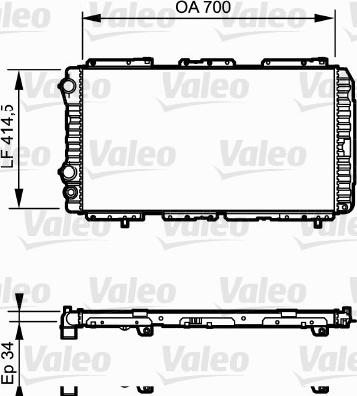 Valeo 730995 - Radiateur, refroidissement du moteur cwaw.fr