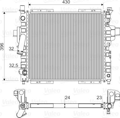 Valeo 730969 - Radiateur, refroidissement du moteur cwaw.fr