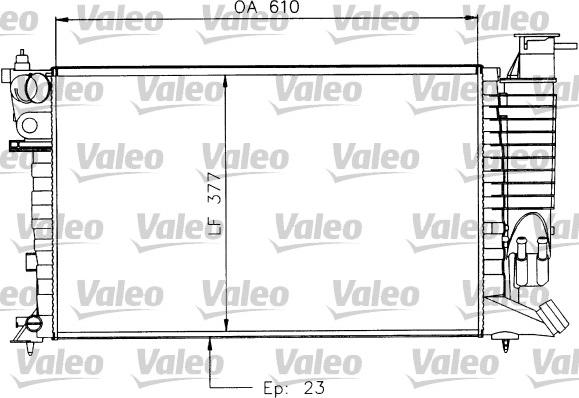 Valeo 730927 - Radiateur, refroidissement du moteur cwaw.fr