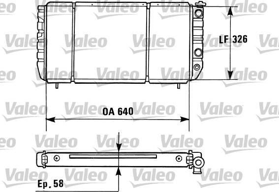 Valeo 730428 - Radiateur, refroidissement du moteur cwaw.fr