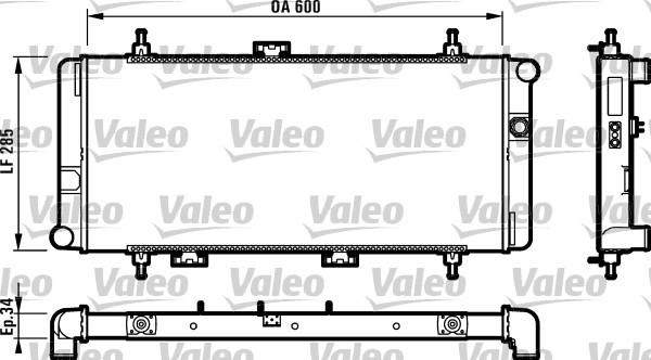 Valeo 730595 - Radiateur, refroidissement du moteur cwaw.fr