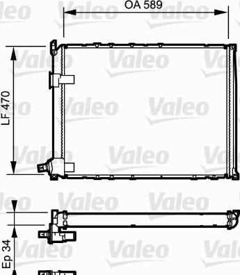 Valeo 730548 - Radiateur, refroidissement du moteur cwaw.fr