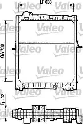 Valeo 730543 - Radiateur, refroidissement du moteur cwaw.fr