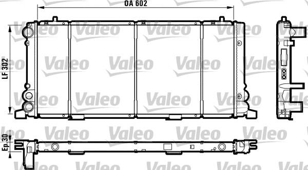 Valeo 730349 - Radiateur, refroidissement du moteur cwaw.fr