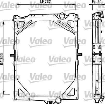 Valeo 730222 - Radiateur, refroidissement du moteur cwaw.fr