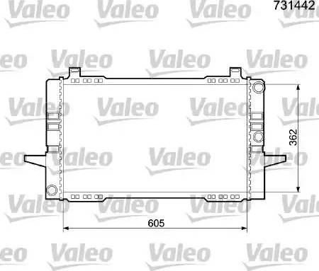 Valeo 731442 - Radiateur, refroidissement du moteur cwaw.fr