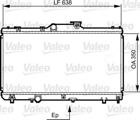 Valeo 731464 - Radiateur, refroidissement du moteur cwaw.fr