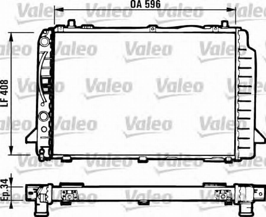 Valeo 731502 - Radiateur, refroidissement du moteur cwaw.fr