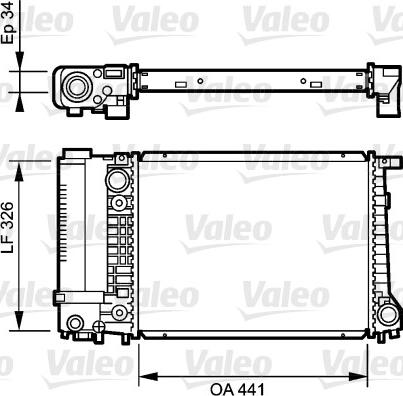 Valeo 731520 - Radiateur, refroidissement du moteur cwaw.fr