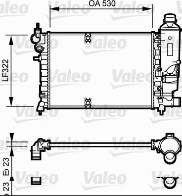 Valeo 731527 - Radiateur, refroidissement du moteur cwaw.fr