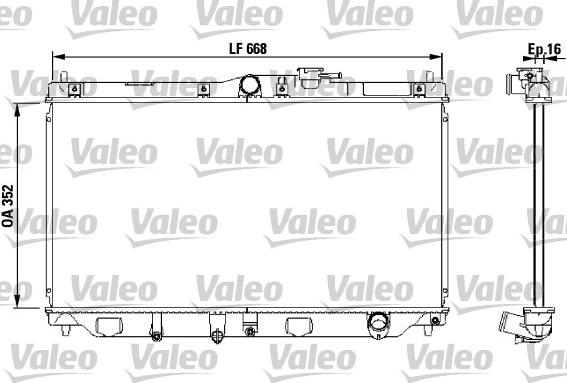 Valeo 731076 - Radiateur, refroidissement du moteur cwaw.fr