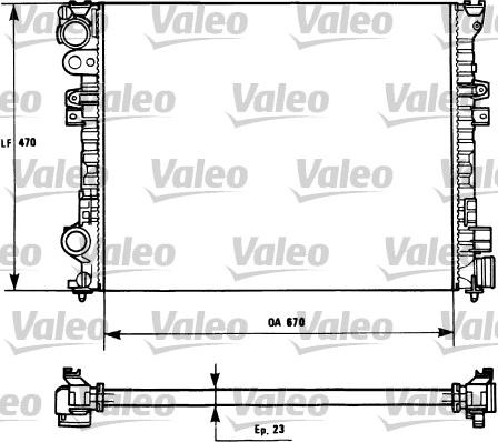 Valeo 731166 - Radiateur, refroidissement du moteur cwaw.fr