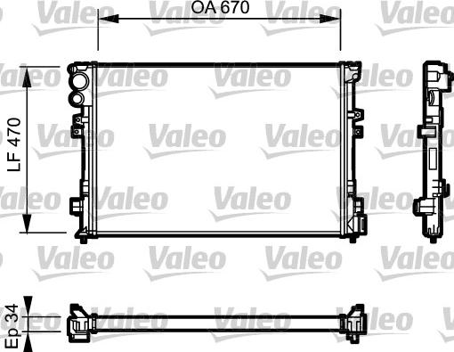 Valeo 731168 - Radiateur, refroidissement du moteur cwaw.fr