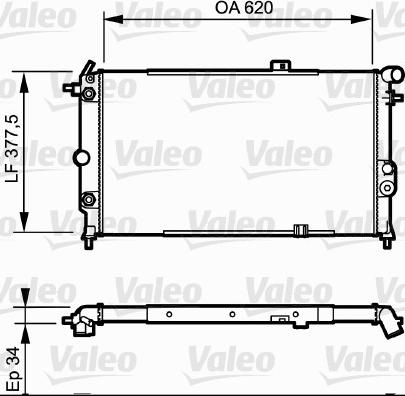 Valeo 731175 - Radiateur, refroidissement du moteur cwaw.fr