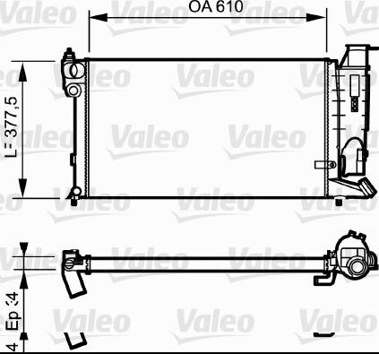 Valeo 731176 - Radiateur, refroidissement du moteur cwaw.fr