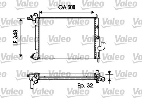 Valeo 731846 - Radiateur, refroidissement du moteur cwaw.fr