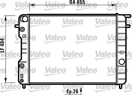 Valeo 731840 - Radiateur, refroidissement du moteur cwaw.fr