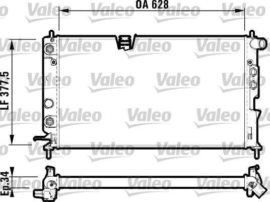 Valeo 731847 - Radiateur, refroidissement du moteur cwaw.fr