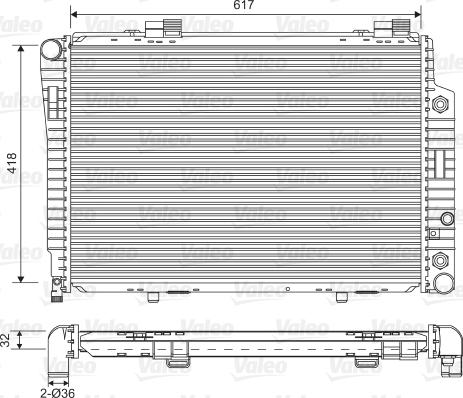 Valeo 731805 - Radiateur, refroidissement du moteur cwaw.fr